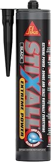 Stixall – Extreme Power Sealant and Adhesive – Waterproof – Black – 290ml