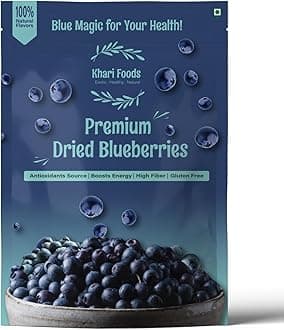 Khari Foods Dried Seedless Blueberries 150g, Rich in Fibre, Vitamins, Healthy Snacks