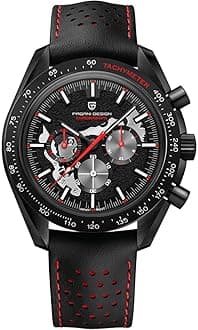PAGANI DESIGN PD1779 Moon Back Men's Watches Luxury Quartz Watch Men Skeleton Sport Chronograph AR Sapphire Glass Wrist Watch