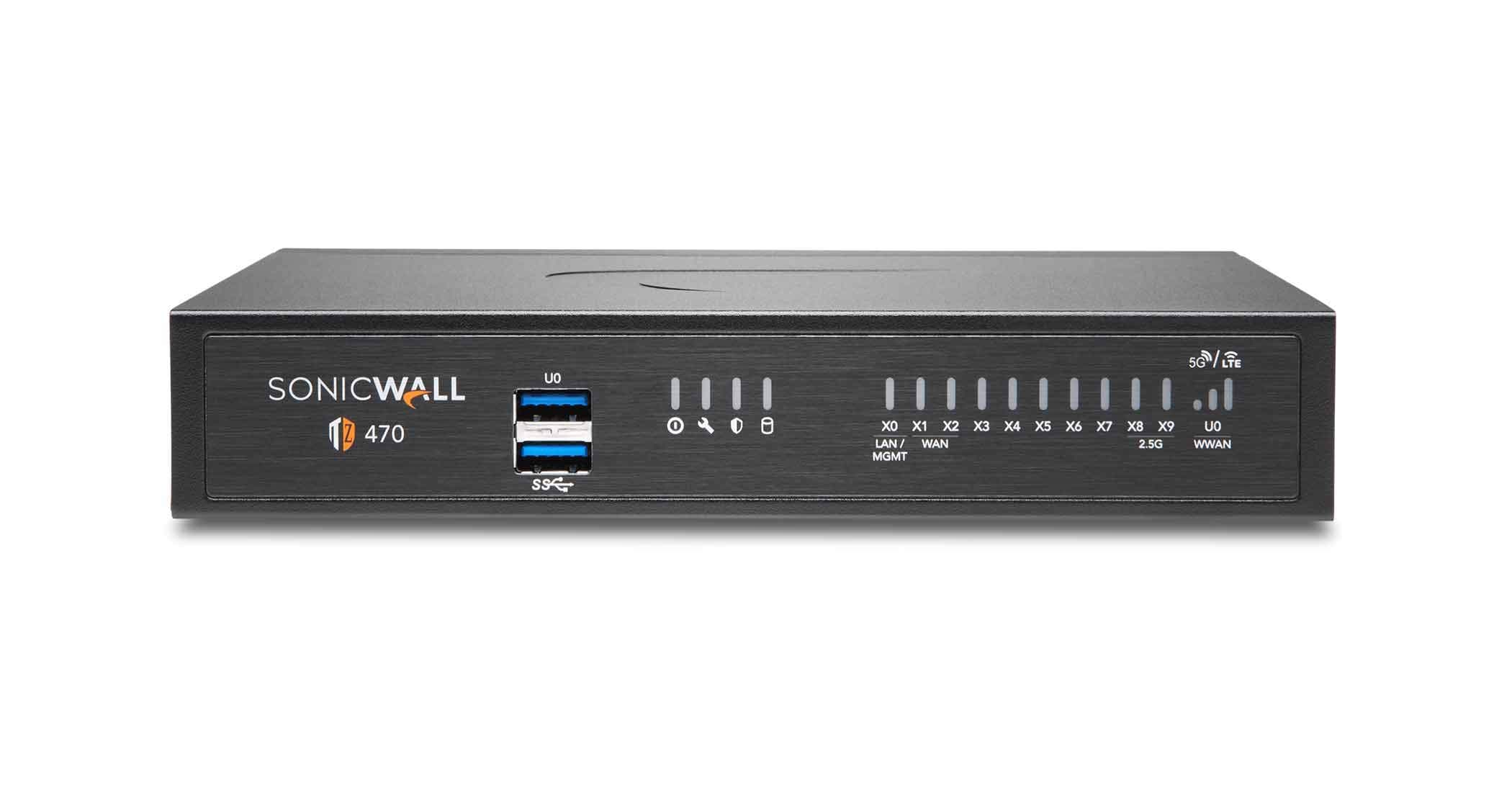 TZ470 Gen7 Firewall | High-Performance SMB Security Appliance Featuring Multi-Gig Interfaces, Robust Threat Prevention, and SD-Branch Capabilities (02-SSC-2829)