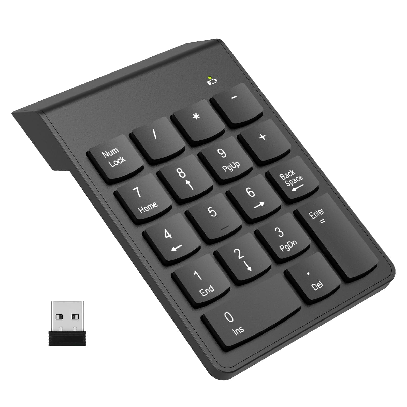 NOOX Efficient Wireless Numpad Numeric Keypad Number Pad for Laptops Computer Desktop Office Accessories Financial Accounting - 10 Key Number Numpad for Business and Everyday Use