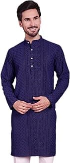 Jompers Men Chikankari Embroidered Kurtas