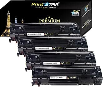 Print Star Canon 3010 Compatible Toner Cartridge for Canon MF3010 , MF 3010 Monochrome Multi-Function Laser Printer (Pack of 4)