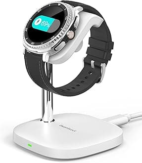 Charger Stand for Samsung Galaxy Watch 8/8 Classic/Ultra (2025)/7/Ultra/FE/6/6 Classic/5/5 Pro/4/3/Active 2/Active, SwanScout 505S (White)