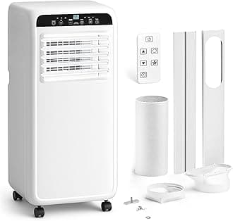 10000 BTU Portable Air Conditioner, Quiet 3-in-1 AC Unit for Room Up to 450 Sq.Ft with Dehumidifier, Fan, Cooling, Remote Control & 24H Timer | Compact Design for Bedroom, Apartment, Office