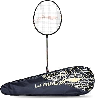Li-Ning Mega Power 5 Badminton Racket, Hybrid Construction, Smash Power Frame, Ideal for Beginners, 95g, Aluminium