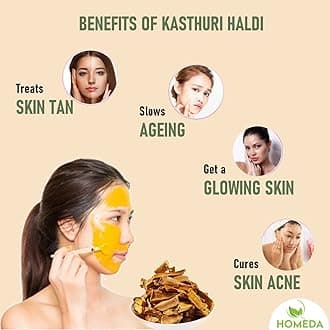 Kasturi Haldi Powder for Face Beauty (100 grams), Wild Turmeric Powder for Skin Whitening, Kasturi Manjal, Amba Haldi, Kasthuri Turmeric, Kachora, Pasupu