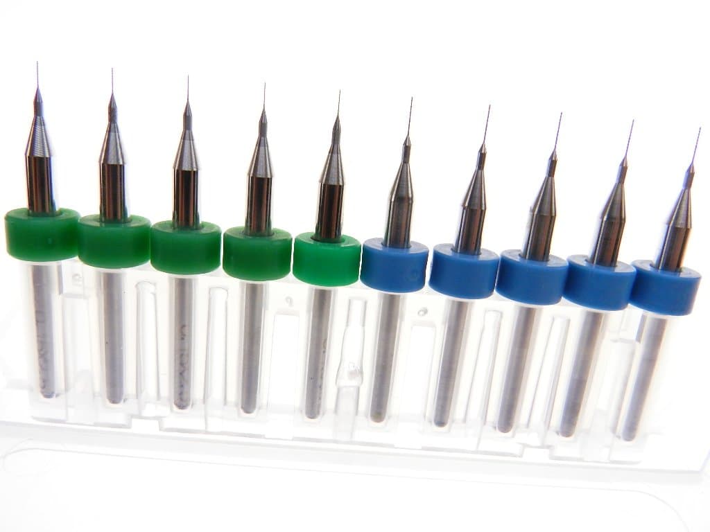 - 10 Mixed Drill Bits Micro Tool Dremel Cutter High Speed .10mm and .20mm (5 Each)