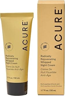 ACURE Radically Rejuvenating Whipped Night Cream - 1.7 Fl Oz – Provides Anti-Aging Support – Multi-Peptides, Ferulic Acid & Vitamin C Hydrate and Rejuvenate - 100% Vegan