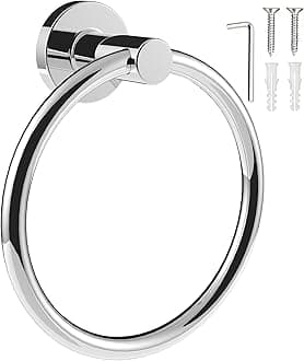 SetSail Towel Holder for Bathroom Wall Stainless Steel Hand Towel Ring Heavy Duty Towel Hanger for Bathroom, ‌Mirror Silver