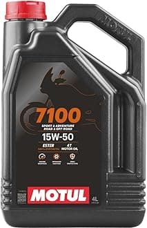 Motul 104299 7100 15W-50 Motor Oil Full Synthetic Motorcycle Engine Lubricant