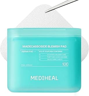 Madecassoside Blemish Pad | Square Cotton Facial Toner With Centella Asiatica & Madecassoside | Anti Blemish Face To Improve Uneven Skin Tone | 100 Pads