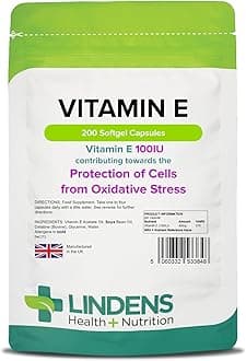 Lindens Vitamin E 100iu 200 Capsules Dl Alpha Tocopherol Supplement