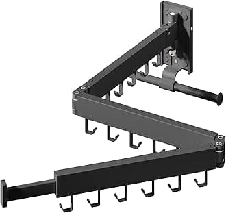 Wall Mounted Clothes Hanger,Clothes Drying Rack,Laundry Drying Rack,Clothes Rack Wall Mount,Drying Rack Clothing,Laundry Rack,Folding,Retractable,Collapsible,can Fold Upward & Left & Right