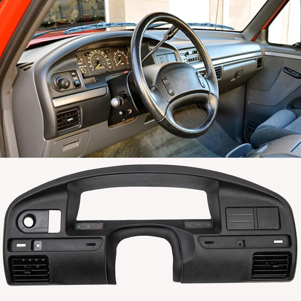 G-PLUS Dashboard Dash Panel Bezel Compatible with Ford F150 F250 F350 and Super Duty 1992-1997 WITH Gas Engine ONLY Dash Cover