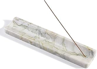 Koville Marble Incense Holder, Incense Holder for Sticks, Incense Sticks Holder Ash Catcher for Meditation Yoga SPA, Natural Stone Incense Burner, Home Table Decor (Bianco Palomino)