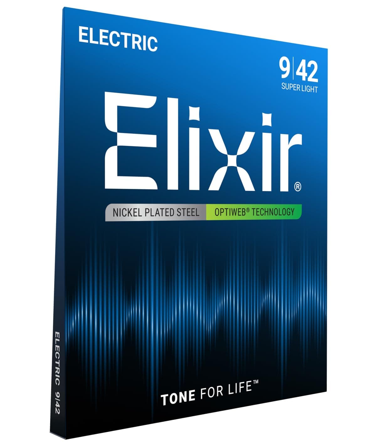 Elixir® Strings Electric Guitar Strings with OPTIWEB® Coating, Super Light (.009-.042)
