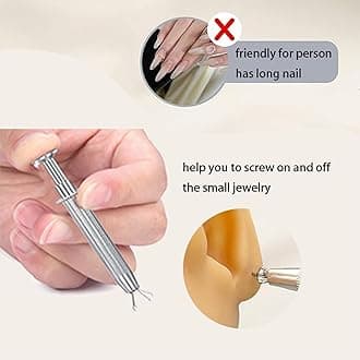 QWALIT Piercing Taper Threadless Insertion Tool - Titanium Labret Pin 16g, 18g, 20g