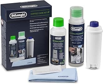 Coffee Care Kit DLSC306, Maintenance Set for Coffee Makers with Water Filter, EcoDecalk Descaler, Eco MultiClean, Microfibre Cloth, Water Hardness Test, Coffee Machine Maintenance Accessory