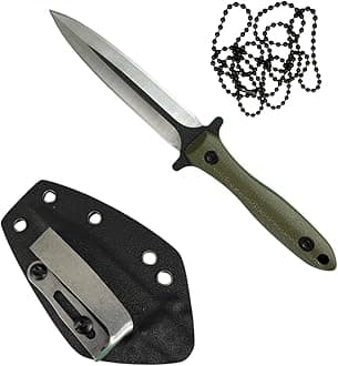 Fixed Blade, 3D Micarta Scales, EDC With Kydex Sheath, Ideal for Skinning, Survival, Camping, Hunting & Outdoors, Tactical Full Tang Knife (B_002)