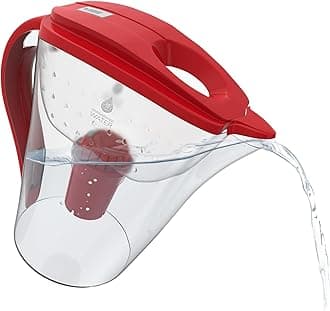 pH Restore Alkaline Water Pitcher - Long Lasting Water Filter Pitcher with Multi-Stage Filtration System - Water Jug for High pH, Pure Drinking Water - 3.5 L / 118 Oz - Red