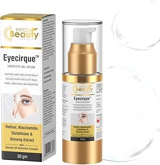 Under Eye Gel for Dark Circles for Women and Men | With Retinol Niacinamide Under Eye Gel to Reduce Dark Circles, Puffiness & Wrinkles