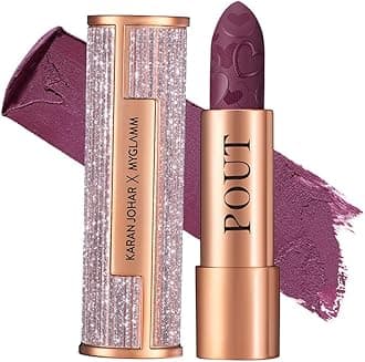 MyGlamm POUT by Karan Johar Intense Matte Plumping Lipstick - Diva Pout (Plum Shade) | Highly Pigmented, Long Lasting, Lightweight, Creamy Matte Lipstick For Lip Makeup (4g)