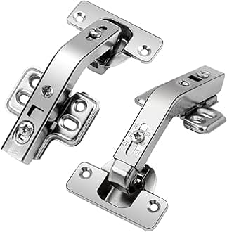 TamBee 135 Degree Lazy Susan Hinge, 48mm Corner Kitchen Cabinet Hinges, Concealed, 3D Adjust for Corner Door, Cupboard Hinges Replacement, Brushed Nickel 2 Pack