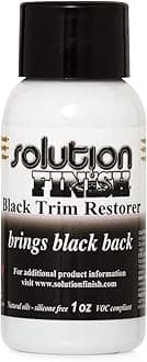 Black Plastic & Vinyl Trim Restorer - Use for Car and Truck Detailing, No Wet Look, Instantly Revives Color to Trim, Bumpers, Mud Flaps, Etc., Black (1 oz)