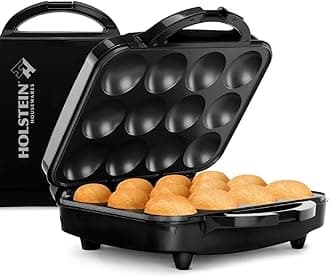 Holstein Housewares - Non-Stick Full Size Cupcake Maker, Black - Makes 12 Cupcakes, Muffins, Cinnamon Buns, and more for Birthdays, Holidays, Bake Sales or Special Occasions