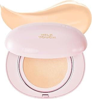 milktouch Cushion Foundation, 24H Flawless Skin, Radiant Shine, No Oxidation, Long-Lasting, Non-Creasing, 60% Hydrating Skincare Infused Korean, Stocking Stuffers, Christmas Gifts (19W Warm Ivory)