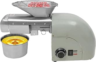 1800W Oil Press Machine, Nut Seeds Oil Extractor Cold& Hot Press Machine with 2 Press Rods, Automatic Electric Oil Maker for Home Commercial, Stainless Steel Oil Maker for Peanuts Sesame Soybean