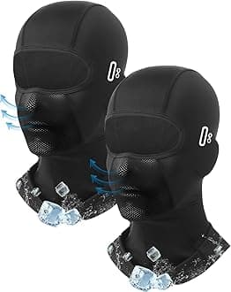 Balaclava Face Mask with Glasses Holes for Men Women Summer Cooling Shiesty Mask Sun UV Protection for Motorcycle Work Ski