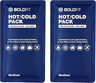 Reusable Hot and Cold Ice Pack | Flexible Gel for Injuries, Pain Relief Cold Ice Gel Pack for Shoulders, Knee, Back, Neck Hot Compression Gel Pack for Pain Relief-Medium Pack of 2