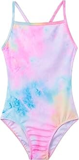 Girls Swimsuits One-Piece Bathing Suits Multicolor Kids Sport Summer Beach Swimwear for 2-10 Years Old