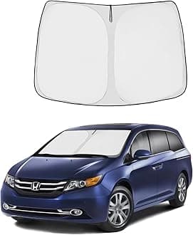 ProadsyFront Windshield Sun Shade Foldable Sunshade Protector Custom Fit 2011-2017 Honda Odyssey Mini Van Accessories 2025 Upgrade