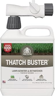Turf Titan Thatch Buster Liquid Lawn Aerator and Dethatcher (32 oz) with Hose End Sprayer – Liquid Soil Loosener for Compacted & Clay Lawns – Improves Drainage & Root Growth – Covers 6,000 Sq Ft