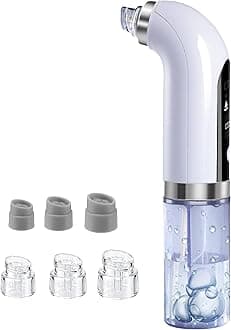 - Blackhead & Whitehead Remover Tool | Rechargeable |1Hr Use| Acne & Pimple Pore Cleaner | 6 Heads | Electric Derma Suction Machine | Hydra Facial Cleanser Device for Face |For Men & Women |BR-01