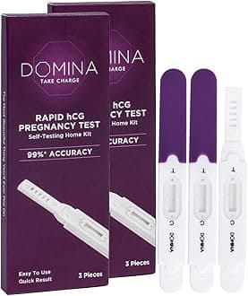 Rapid hCG Pregnancy Test Kit - 6 Kits | Self-Testing Home Kit | One Step Process | 99% Accuracy | Midstream Test For Women | Easy To Use | Quick Results