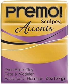Sculpey Premo Sculpey Sculpey Light-Weight Professional Crafting Clay, Gold, OSFA
