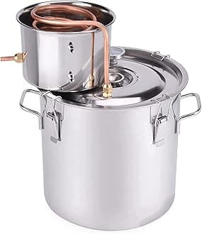 AnzAgaHome Distiller Equipment DIY Essential Oil from Herbs, Plants & Flowers,8 L/2 Gal