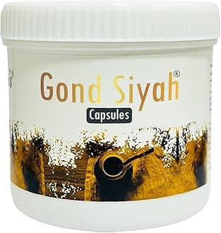 Hakim Suleman's Gond Siyah Capsule - 100% Natural, Organic Ayurvedic Health Supplement for Immunity, Bone Strength & Energy - 60 Capsule