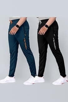 Pinkmint Men Combo Track Pant with Lycra Elastic Jogger Suitable for Active Wear, Jogger Yoga Wear, Sports (Pack of 2)