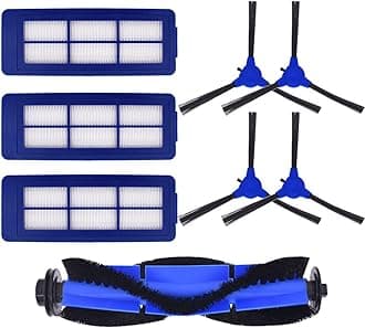 Replacement Parts Compatible with eufy Robovac 11S Max,15C Max, G30, G30 Edge/Hybrid, Robot Vacuum Accessories, 1 Rolling Brush 3 HEPA Filter 4 Side Brush