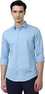 Men's Printed Slim Fit Party Branded Insignia Full Sleeve Casual Shirt Cotton