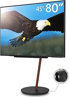 WALL Seven Stand A2 Grand Type | Minimalist Rolling TV Stand for 45–80 Inch | Walnut | Portable, Space Saving, Height Adjustable | for Living Room and Bedroom | Japan-Engineered Design