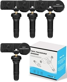 13598771 TPMS Sensor,GM 315Mhz Tire Pressure Monitoring Sensor Compatible for Chevy Silverado Equinox GMC Cadillac Buick Pontiac Saturn Hummber Saab Replace #13598772 13586335 13581558 4 Pack