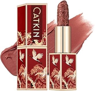 Catkin Semi-Matte Lipstick Hydrating High Impact Color Infused with Vitamin E and Avocado Oil Smooth Soft Texture Long Lasting Matte Finish 158