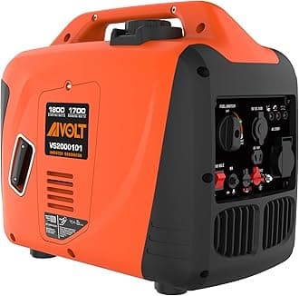 AIVOLT 1800W Petrol Inverter Generator 4 Stroke 80cc Engine Portable Silent Generator for Camping, Jobsites, Home Use-Pure Sine Wave, Super Lightweight