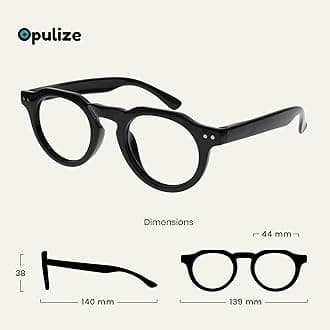 OPULIZE RIO Blue Light Blocking Reading Glasses - 4-Pack - Flat Top Frame - Black, Blue Tortoiseshell, Green, Grey - Mens Womens - BBBB53-1367 - +2.50